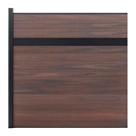 Jewett Cameron Companies Estate 6'W x 6'H Black Rose Aluminum/Composite Horizontal Fence-Adder Section-IN GROUND EF EG1226